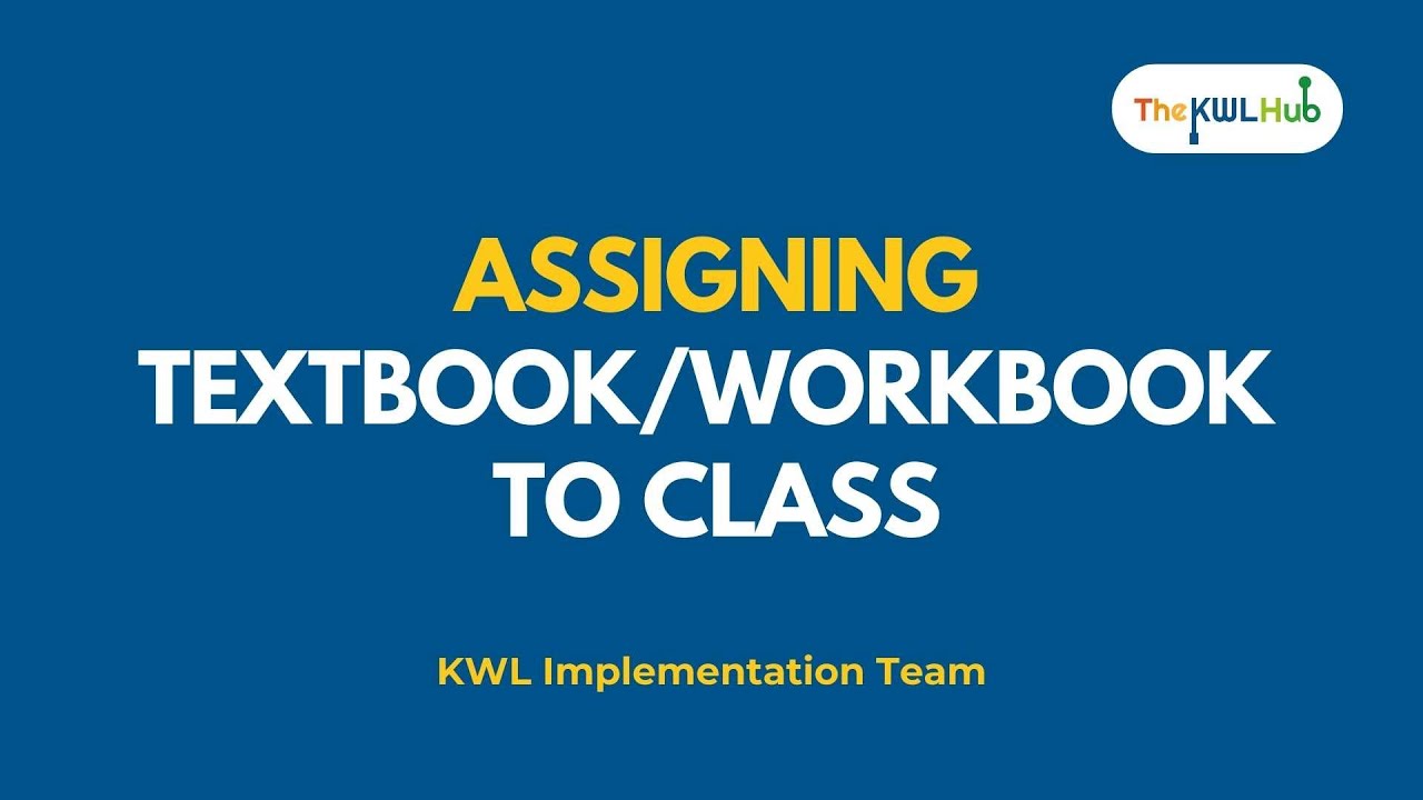 Assigning Textbook/Workbook to Class (Teacher View)